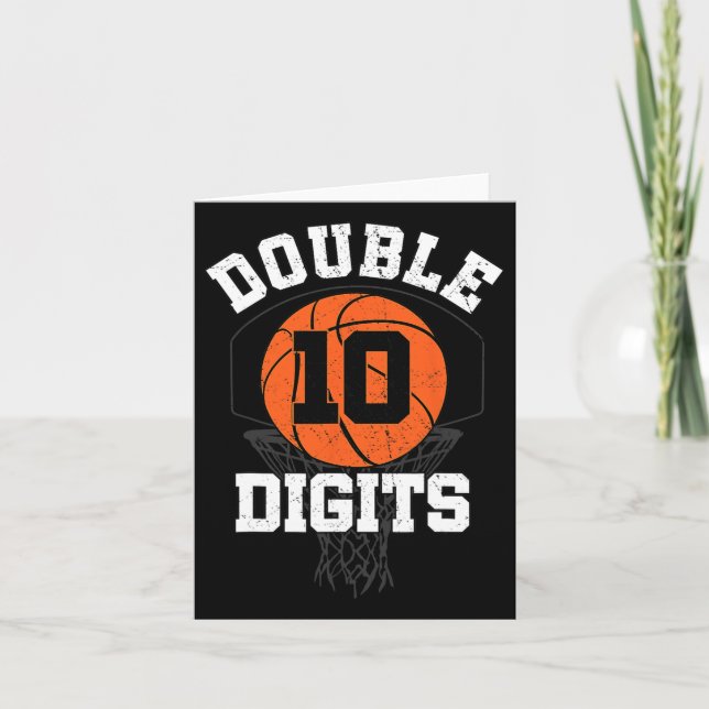 Tarjeta Dos dígitos decoraciones de cumpleaños 10.º Bysket (Anverso)