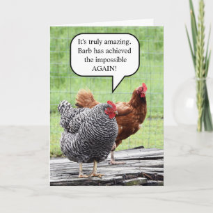 Tarjeta Dos gallinas Cumpleaños Feliz Humor