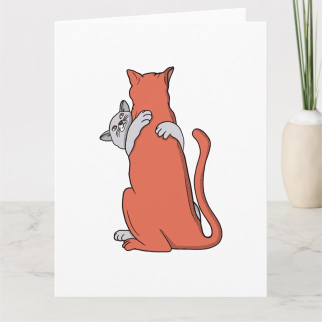 Tarjeta Dos Gatos Abren Amistad (Anverso)