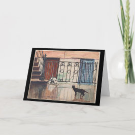 Tarjeta Dos gatos, Stuart Davis,