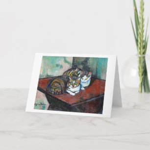 Tarjeta Dos Gatos, Suzanne Valadon