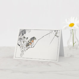 Tarjeta Dos gorriones en una rama