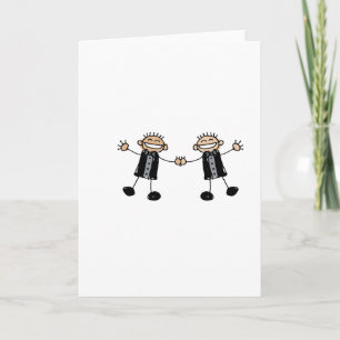 Tarjeta Dos Grooms Bailando Feliz