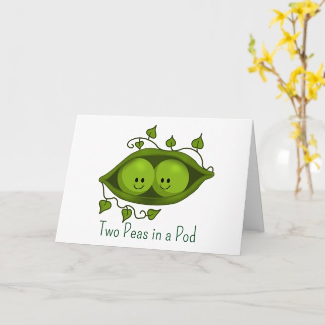 Tarjeta Dos Guisantes En Un Pod (flor amarilla)