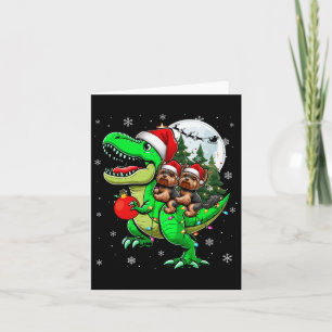 Tarjeta Dos habitantes de Yorkshire viajan en reno T-rex