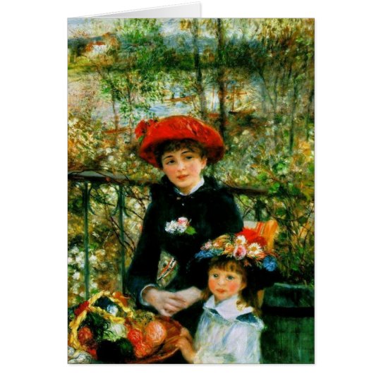 Tarjeta Dos hermanas (en la terraza) por Pedro Renoir