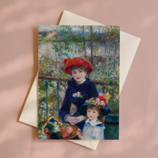 Tarjeta Dos hermanas (en la terraza) | Renoir