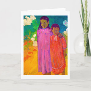 Tarjeta Dos hermanas, Gauguin