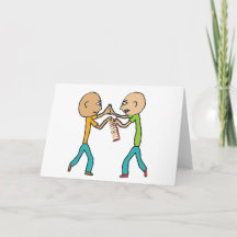 Dos Hombres Calvos Peleando Por Un Peine