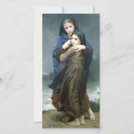 Tarjeta Dos jóvenes Chicas lejos de casa (por W.A. Bouguer