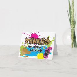 Tarjeta Dos letras para dejar el estilo de graffiti gracia