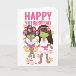 Tarjeta Dos mamás de día de spa Feliz día de las madres ga