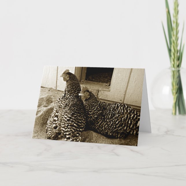 Tarjeta Dos mejores amigos de Hens (Anverso)