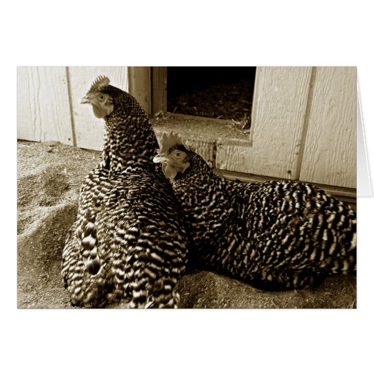 Tarjeta Dos mejores amigos de las gallinas