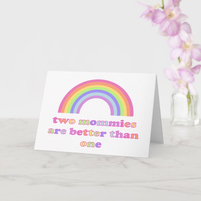 Tarjeta Dos momias son mejores que una - Día de la Madre (Orquídea)