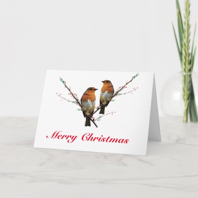Tarjeta Dos Navidades Robins (Anverso)