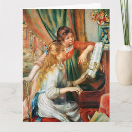 Tarjeta Dos niñas al piano por Renoir Grande