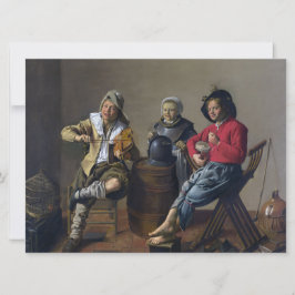 Tarjeta Dos niños y un Chica haciendo música (músicos)