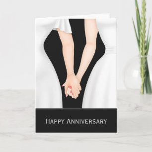 Tarjeta Dos novias con vestidos Aniversario de bodas