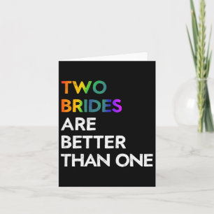 Tarjeta Dos Novias Son Mejor Que Una Lgbt Lgbt Lesbian Ba