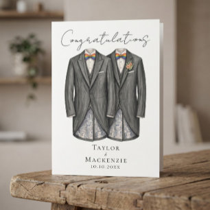 Tarjeta Dos novios Felicitaciones en su boda