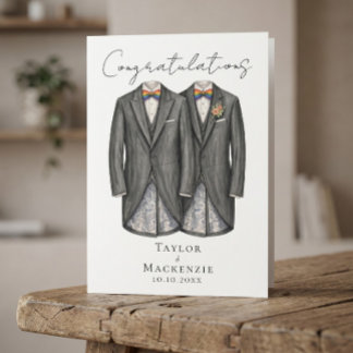 Tarjeta Dos novios Felicitaciones en su boda