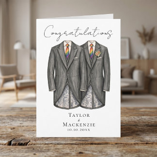 Tarjeta Dos novios Felicitaciones en su boda