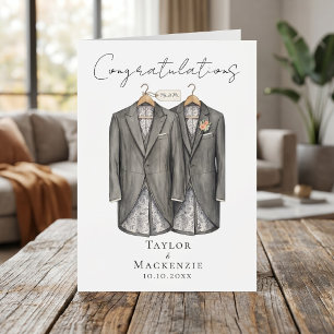 Tarjeta Dos novios Felicitaciones en su boda
