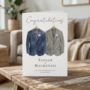Tarjeta Dos novios Felicitaciones por su día de boda