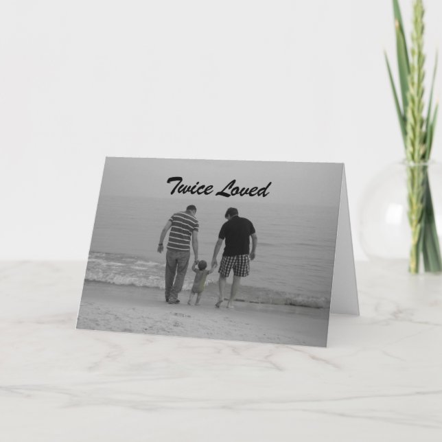 TARJETA DOS PAPAS FELIZ DÍA DEL PADRE (Anverso)