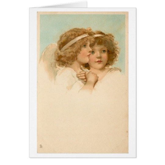 Tarjeta Dos pequeños ángeles,