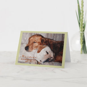 Tarjeta Dos perros contrabandeando, Mascota de pérdida de