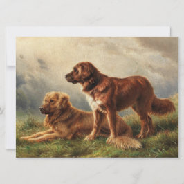 Tarjeta Dos perros vigilantes