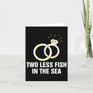 Tarjeta Dos Pescados Menos En El Mar Boda Pun Bride Y Gro