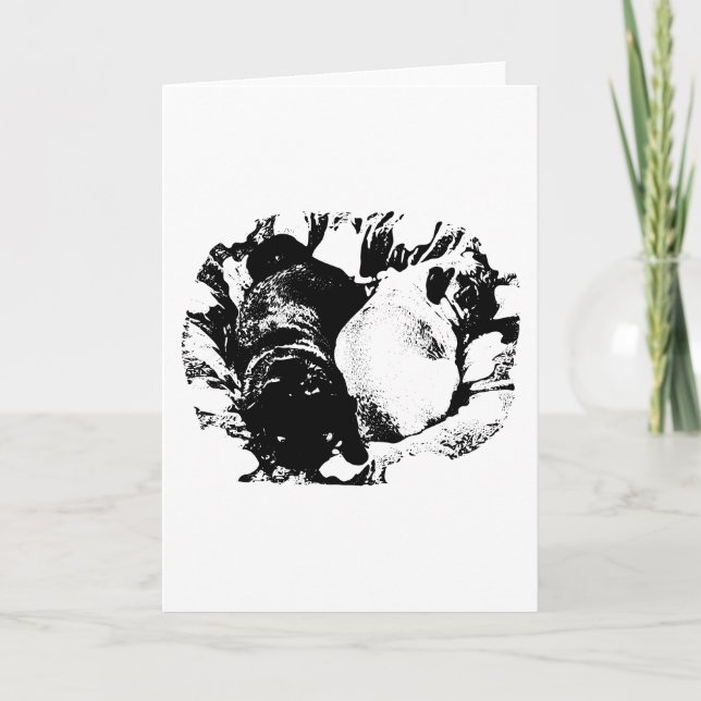 Tarjeta Dos Pugs, Un Deseo Pacífico (Anverso)