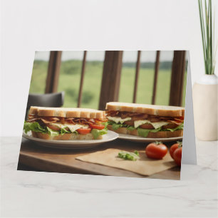 Tarjeta Dos sándwiches BLT por ventana