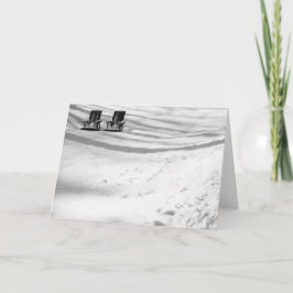 Tarjeta Dos Sillas Enterradas En Nieve