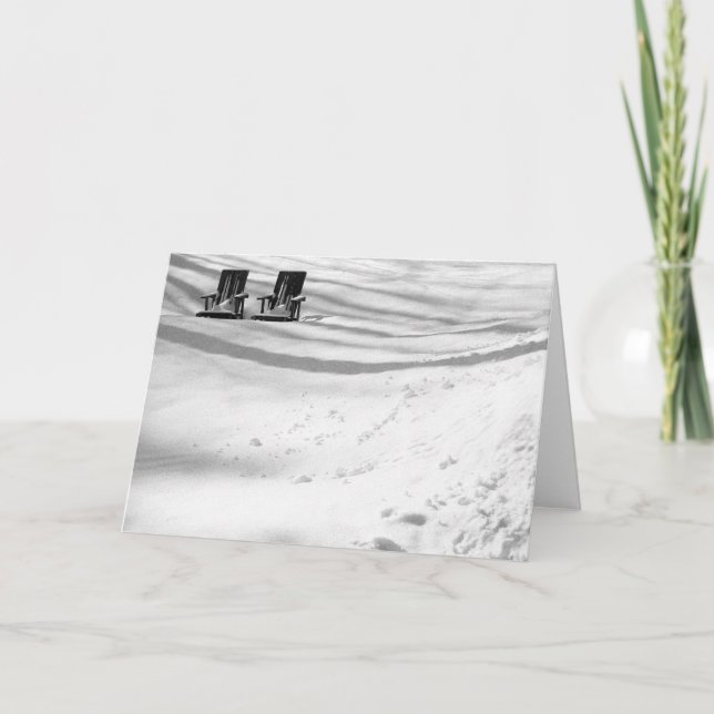 Tarjeta Dos Sillas Enterradas En Nieve (Anverso)