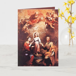 Tarjeta Dos trinidades con oración