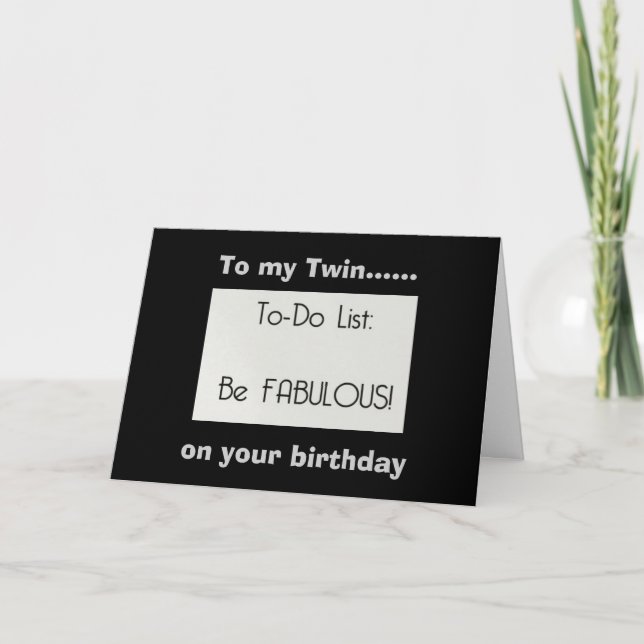 TARJETA DOS-TÚ ERES FABULOSO CADA DÍA (DESEOS DE CUMPLEAÑO (Anverso)