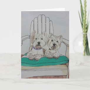 Tarjeta Dos Westie Pals