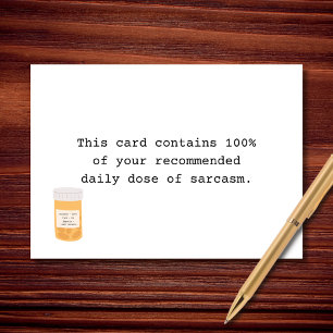 Tarjeta Dosis diaria recomendada de Sarcasm
