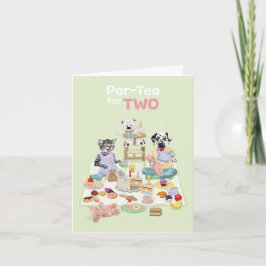 Tarjeta Dotty Dog Age Two Birday Tea Fiesta