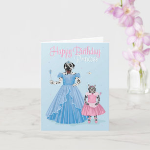 Tarjeta Dotty Dog and Kitty Happy Birthday Princess