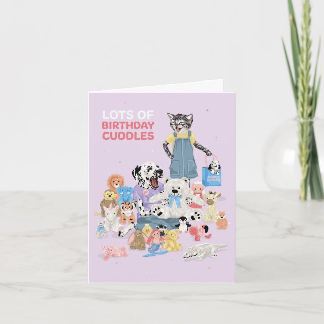 Tarjeta Dotty Dog Cuddy Toy Birdday Cuddle (Anverso)