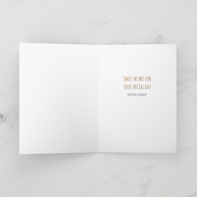 Tarjeta Doughnut Folded Birthday Card  (Interior)