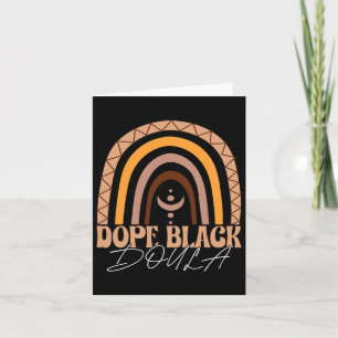 Tarjeta Doula negra de la droga partera afroamericana La