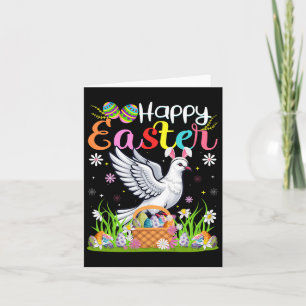 Tarjeta Dove Bird Happy Easter Egt Hunt Bunny Ear Dove Eas