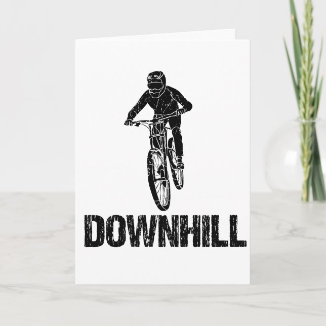 Tarjeta Downhill Mountain Biker (Anverso)