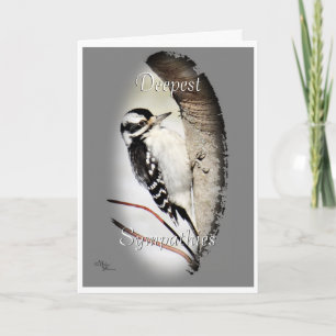 Tarjeta Downy Woodpecker 8998- personalizar según se desee